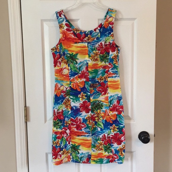 Fun Bright Tropical print Dress by Palm Bay - Picture 4 of 8